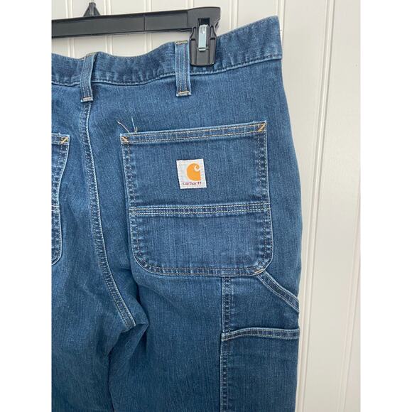Carhartt Rugged Flex Relaxed Fit Heavy Double Front Utility Logger Jean 34x34 - Picture 6 of 6